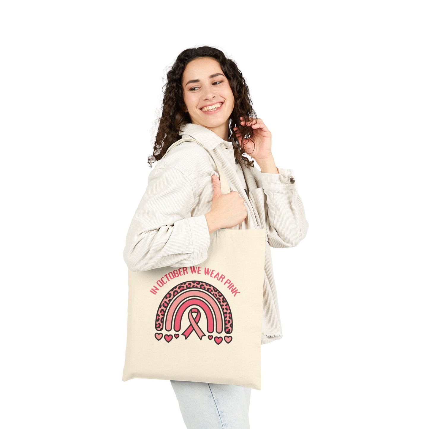 In October We Wear Pink Tote Bag