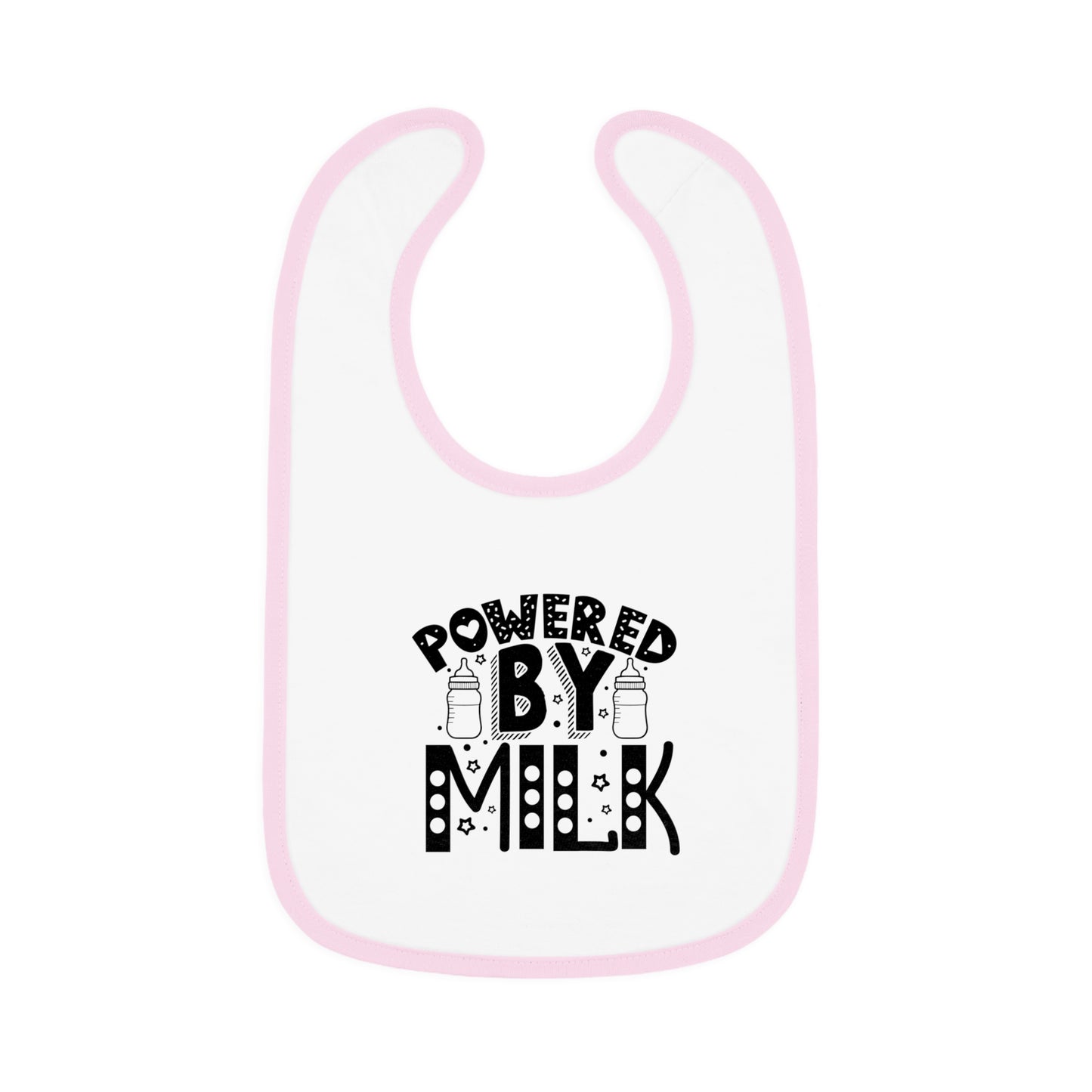 Powered By Milk Baby Contrast Trim Jersey Bib
