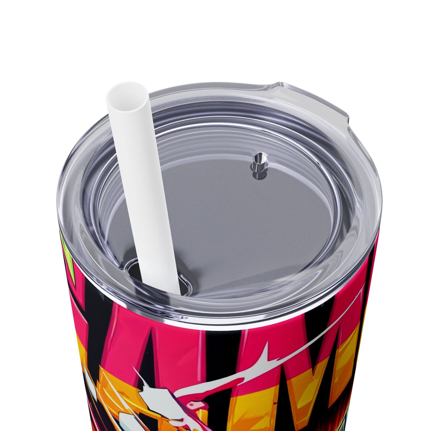Gamer Life Skinny Tumbler with Straw, 20oz