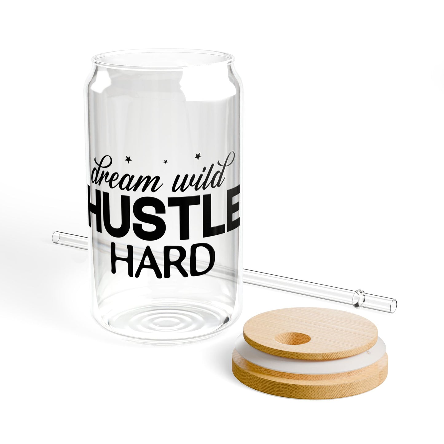 Dream Wild Hustle Hard Sipper Glass, 16oz