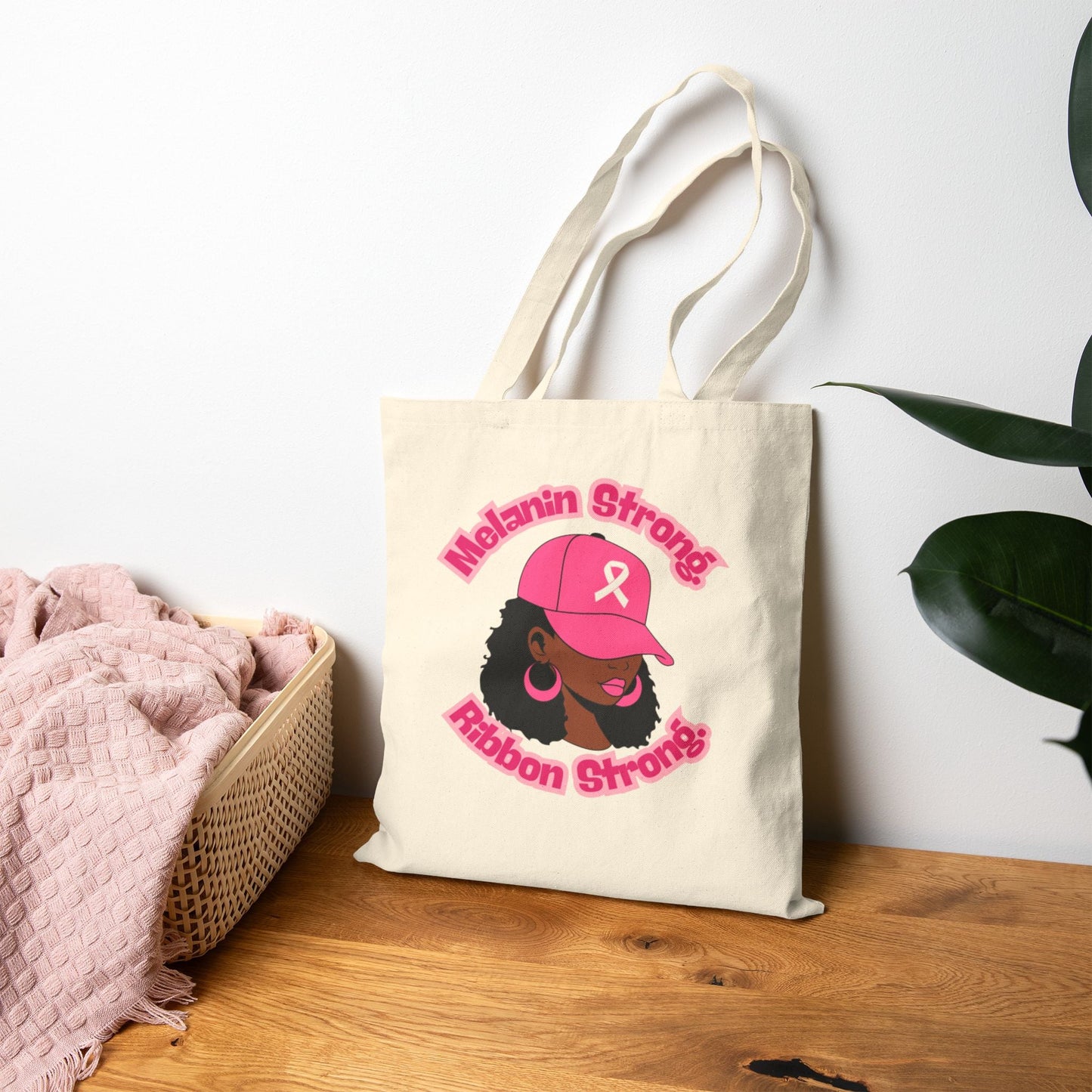 Melanin Strong Cotton Canvas Tote Bag Printify