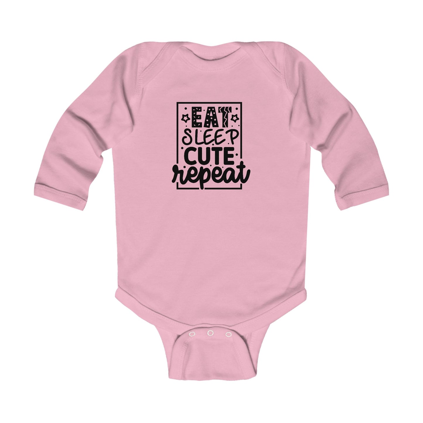 Eat Sleep Cute Repeat Infant Long Sleeve Bodysuit
