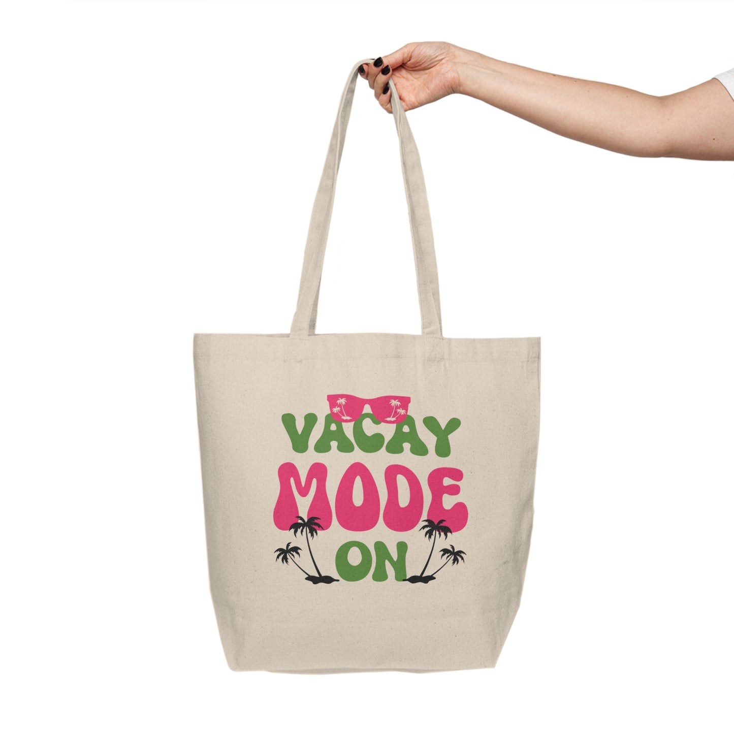 Vacay Mode On Canvas Shopping Tote - Perfect for Beach Days & Summer Outings