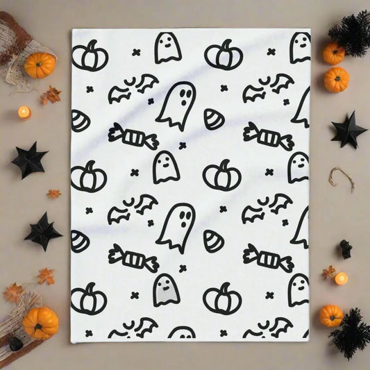 Halloween Fleece Blanket Printify