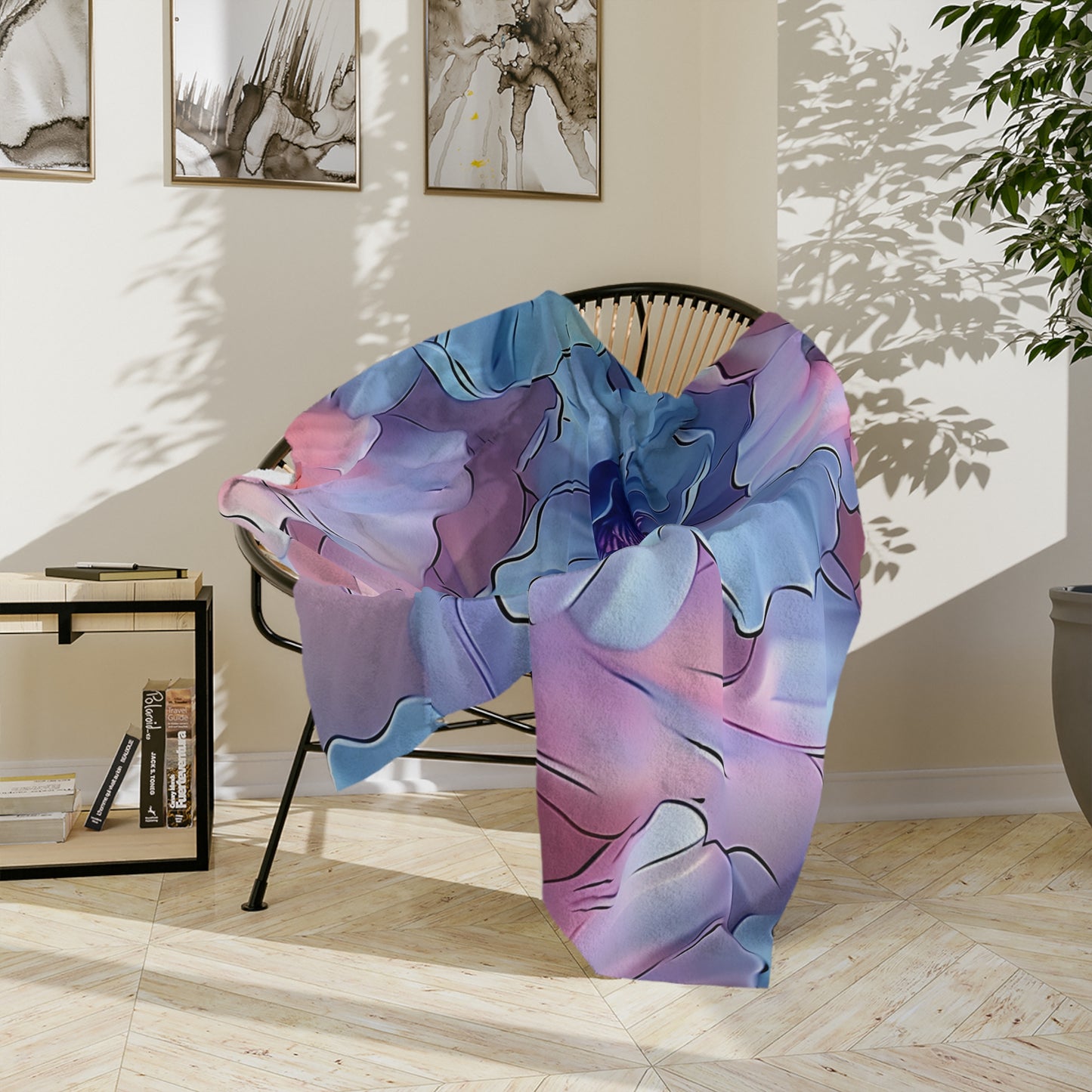 Flower Velveteen Microfiber Blanket
