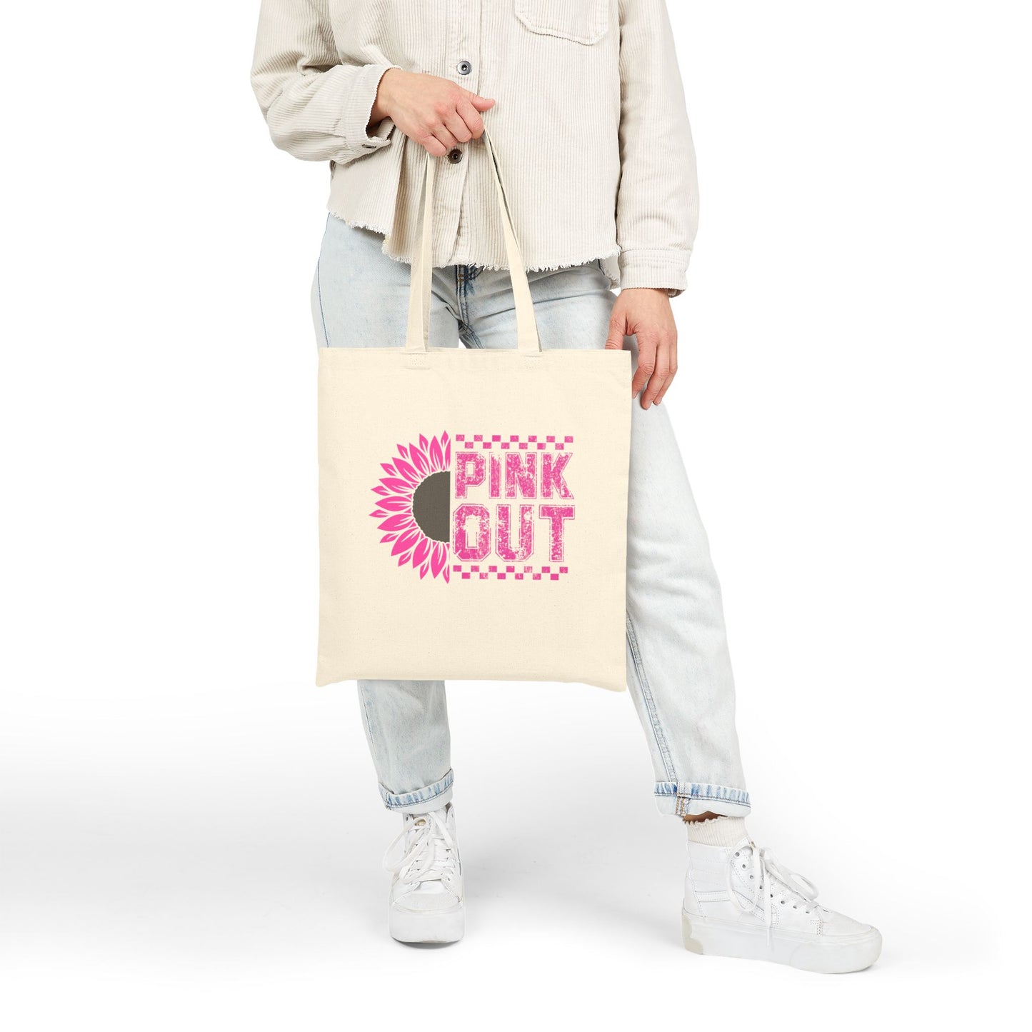 Pink Out Sunflower Tote Bag