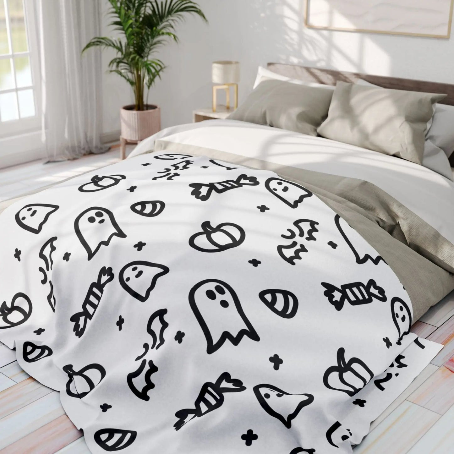 Halloween Fleece Blanket Printify