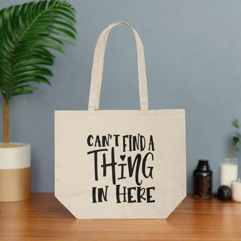 Can't Find A Thing In Here Canvas Shopping Tote Printify