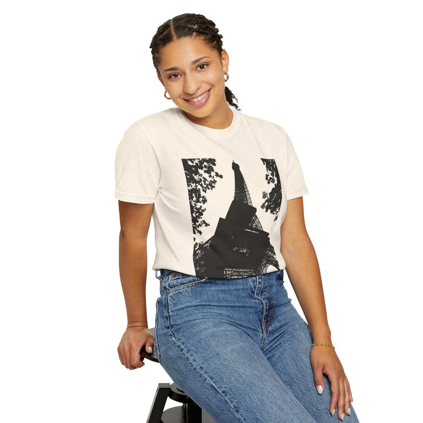 Eiffel Tower Unisex Garment-Dyed T-shirt