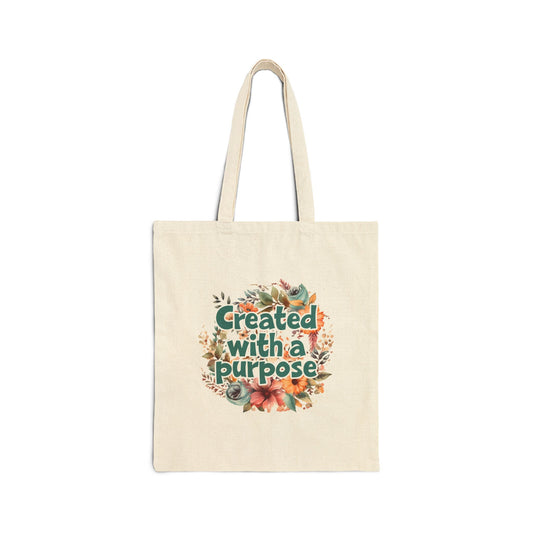 Created With A Purpose Cotton Canvas Tote Bag