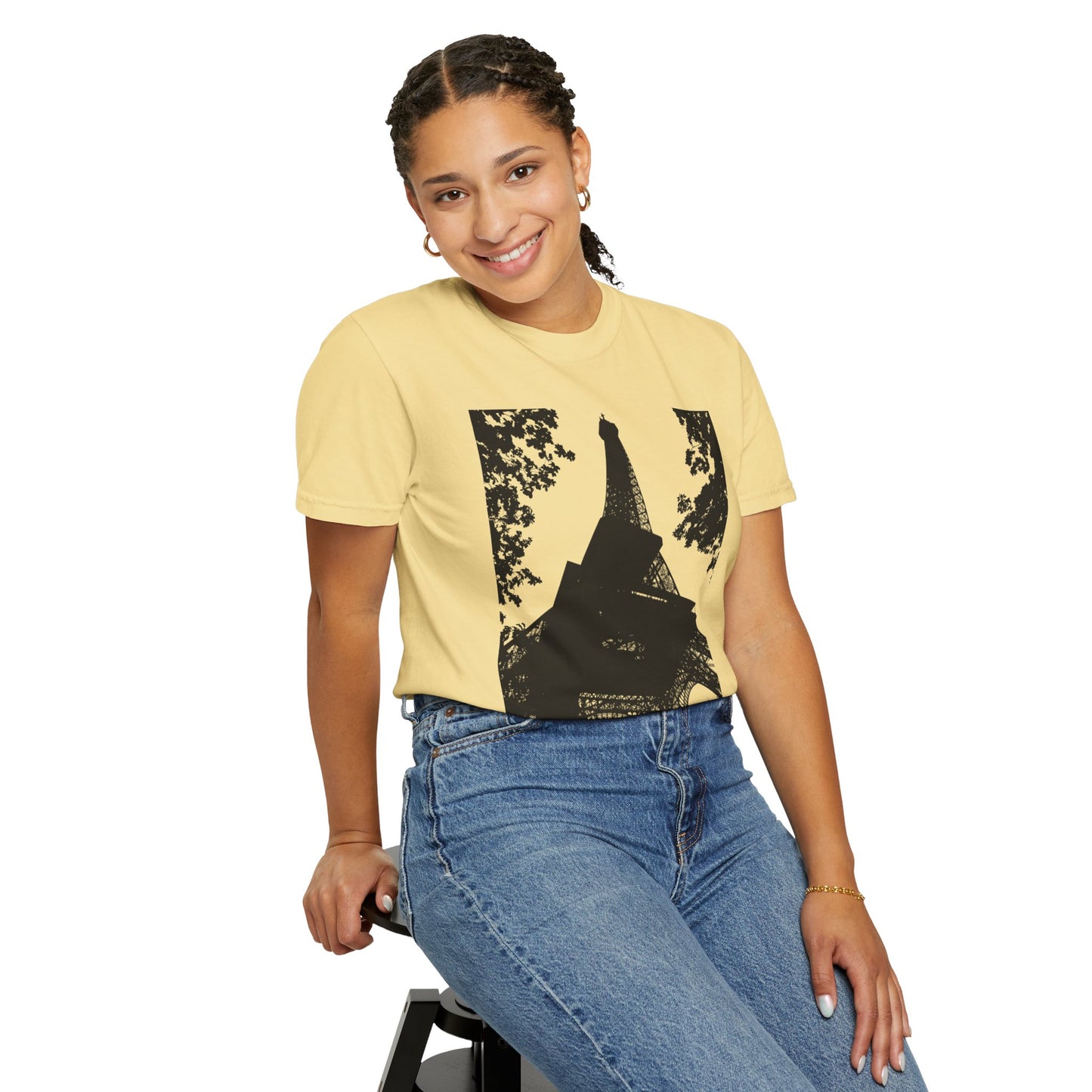 Eiffel Tower Unisex Garment-Dyed T-shirt