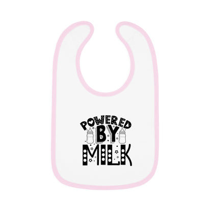 Powered By Milk Baby Contrast Trim Jersey Bib