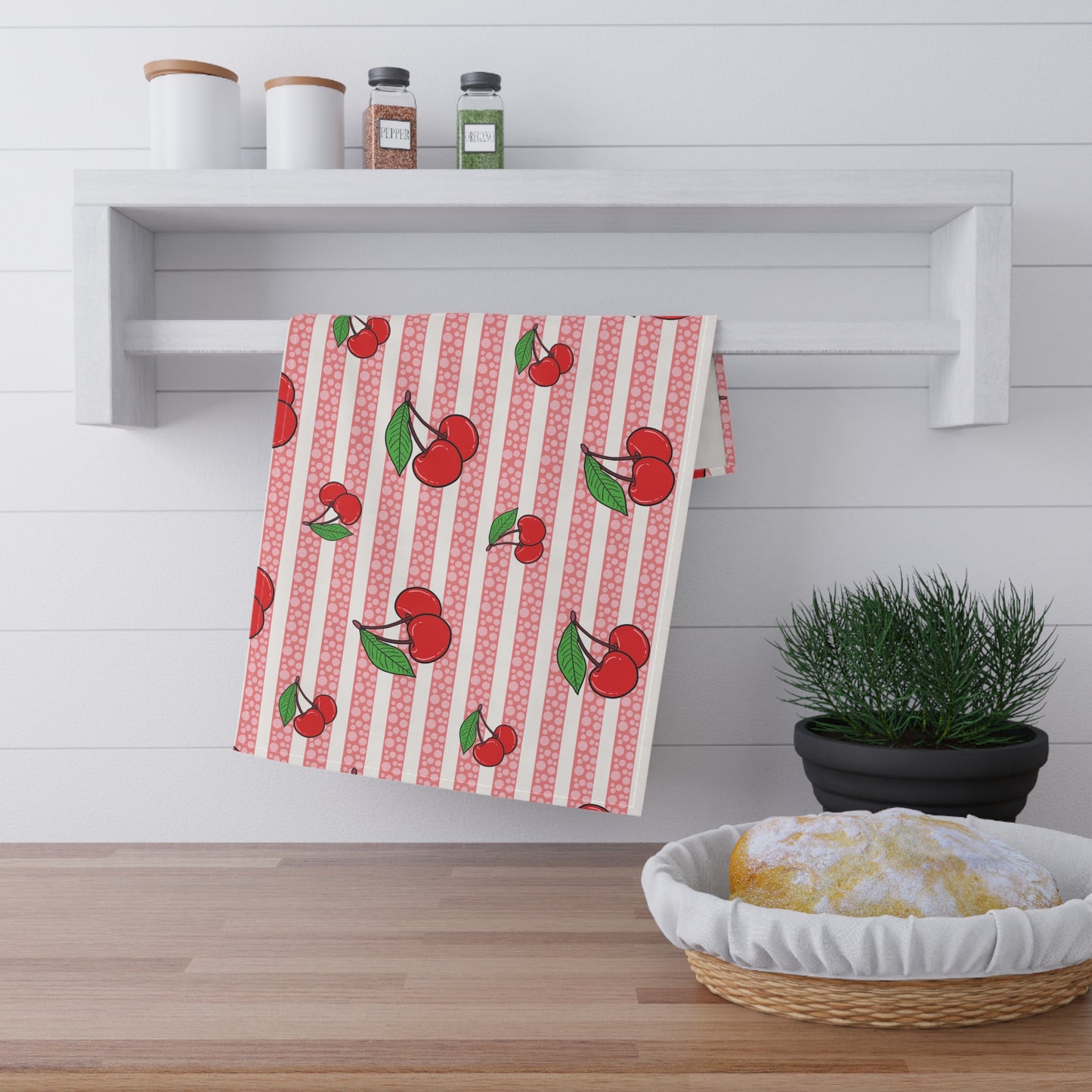 Cherry Tea Towels (cotton, poly)