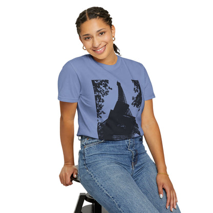 Eiffel Tower Unisex Garment-Dyed T-shirt
