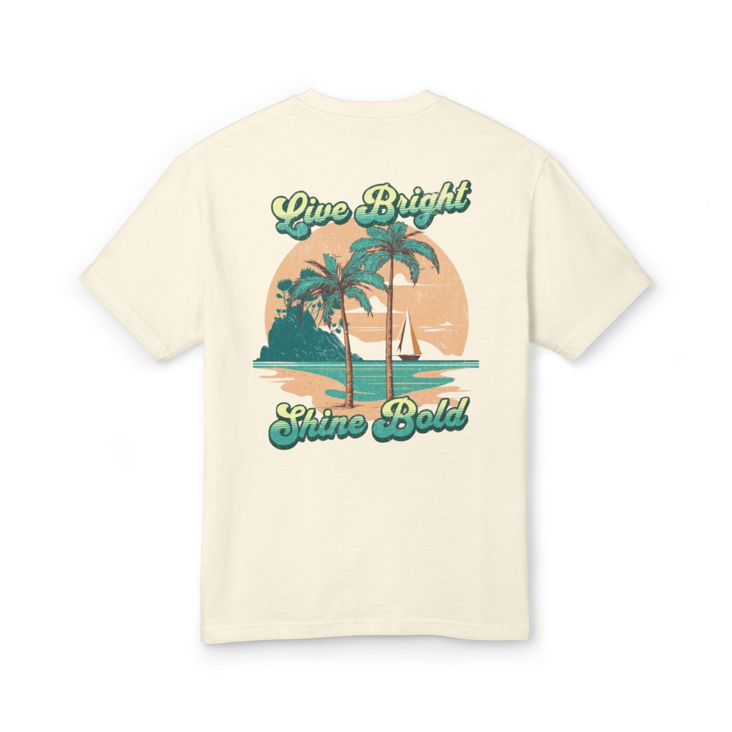 Live Bright Shine Bold Unisex Heavyweight Cotton Tee