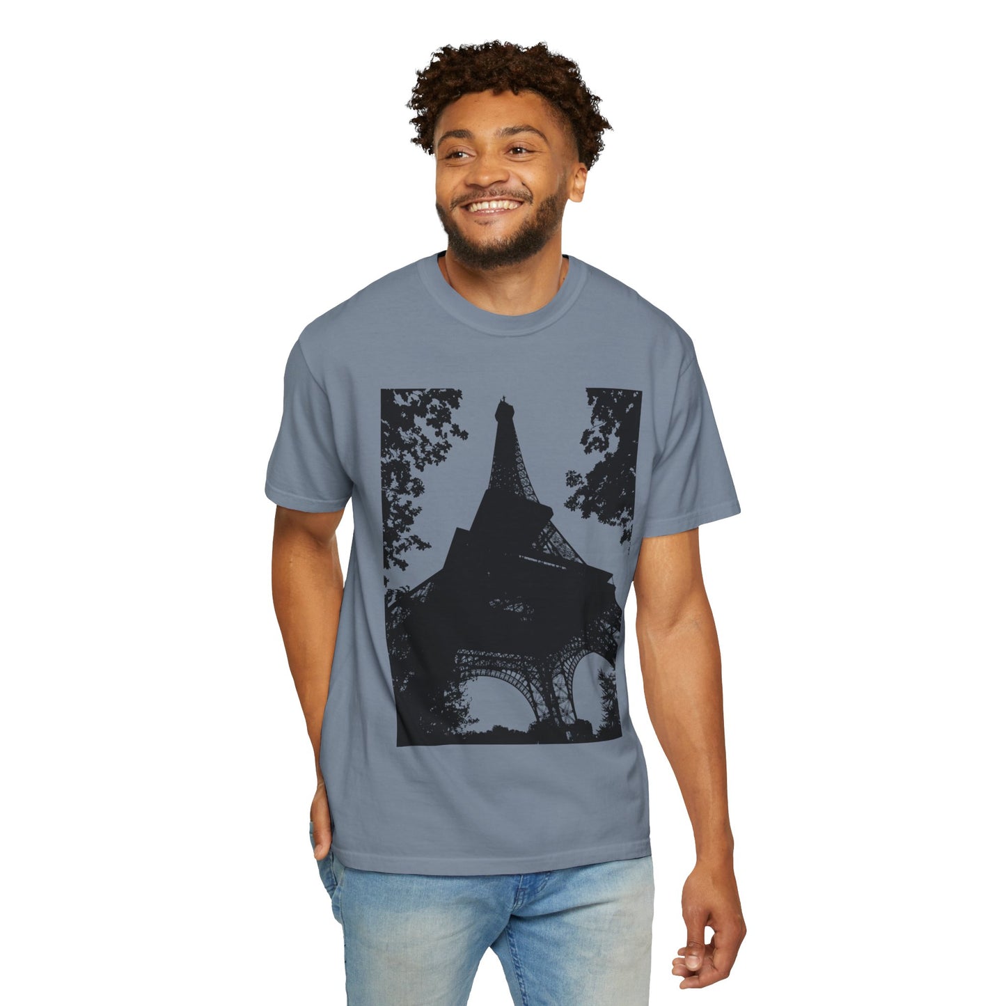 Eiffel Tower Unisex Garment-Dyed T-shirt
