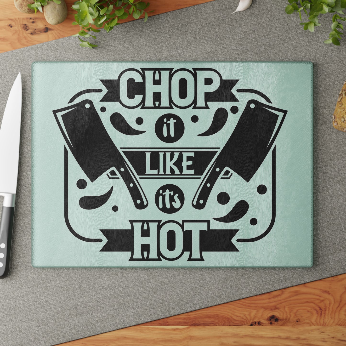 Chop It Like It's Hot Glass Cutting Board