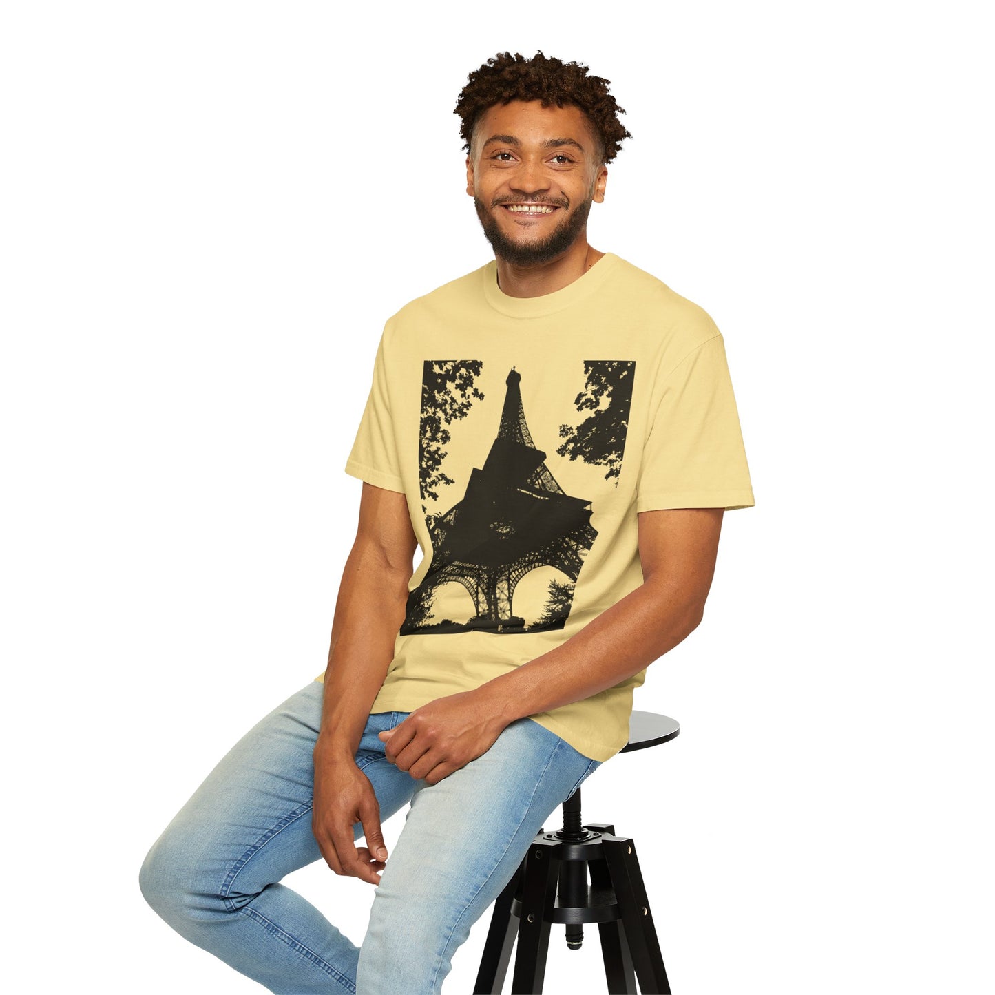 Eiffel Tower Unisex Garment-Dyed T-shirt
