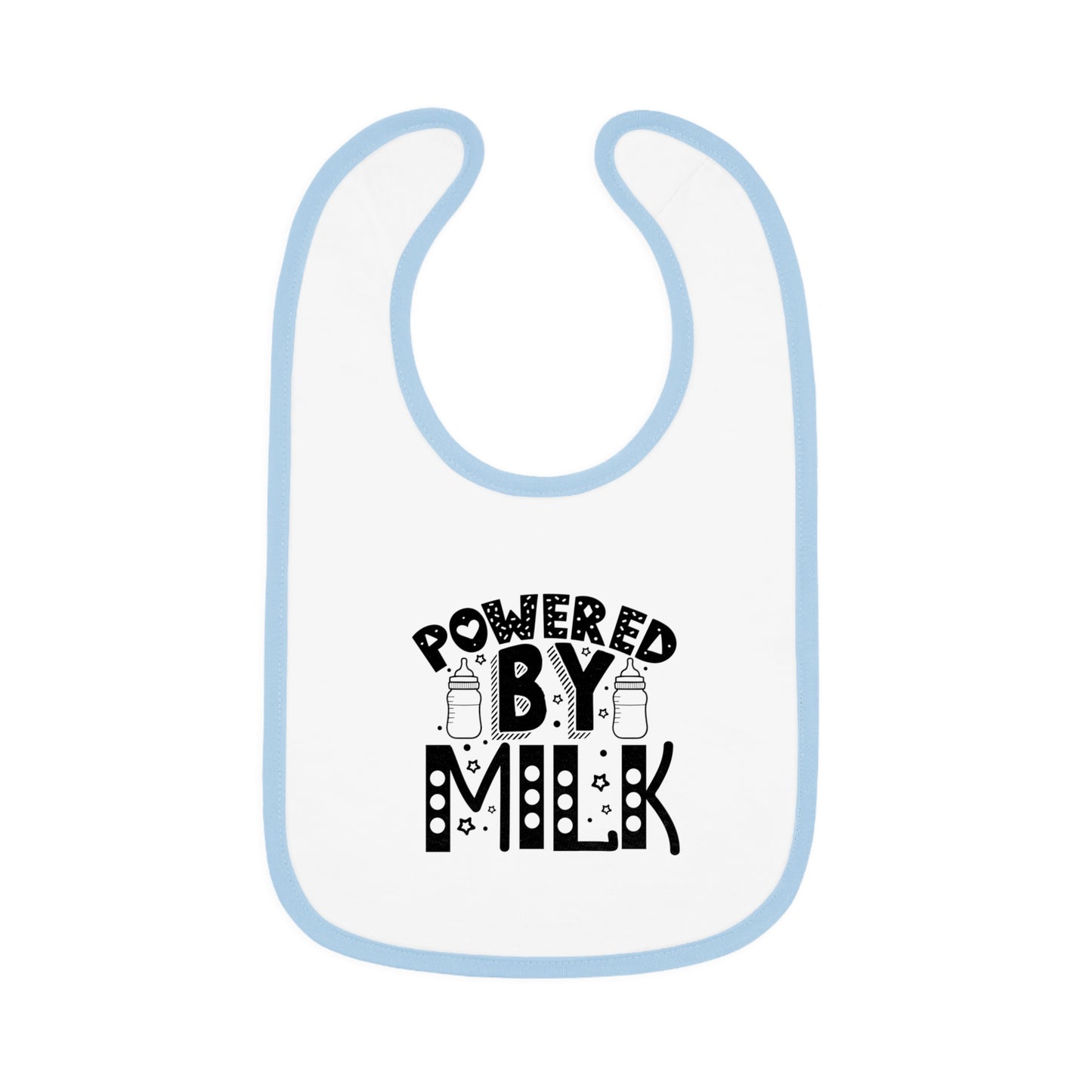 Powered By Milk Baby Contrast Trim Jersey Bib