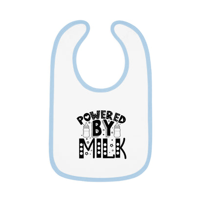 Powered By Milk Baby Contrast Trim Jersey Bib