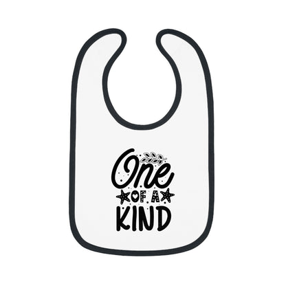One Of a Kind Baby Contrast Trim Jersey Bib