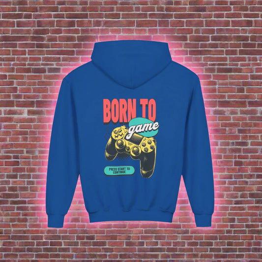 Born to Game Youth Hooded Sweatshirt - Perfect for Gamers