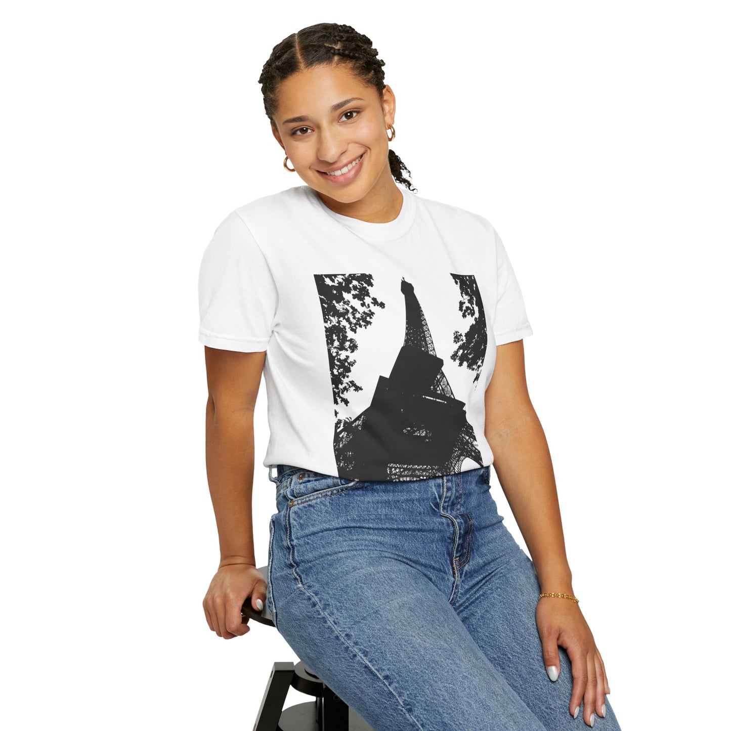 Eiffel Tower Unisex Garment-Dyed T-shirt