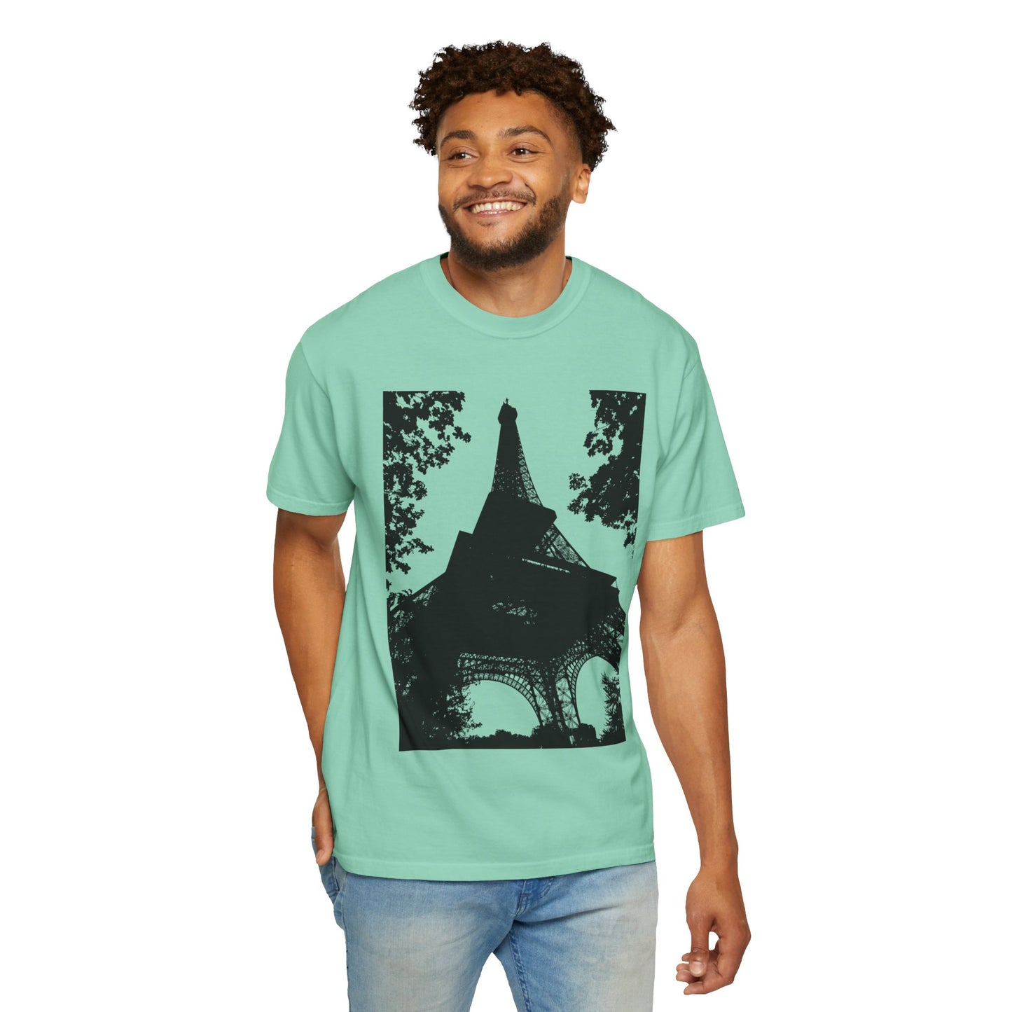 Eiffel Tower Unisex Garment-Dyed T-shirt