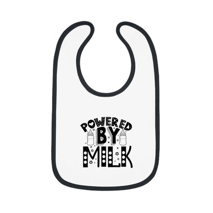 Powered By Milk Baby Contrast Trim Jersey Bib