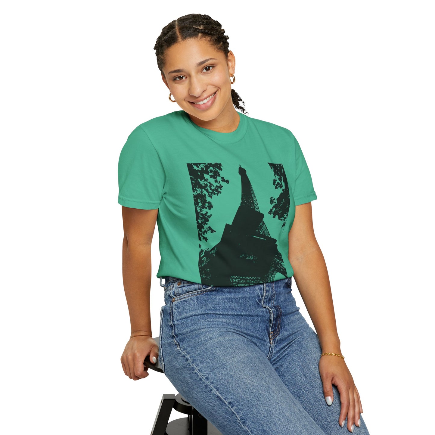 Eiffel Tower Unisex Garment-Dyed T-shirt