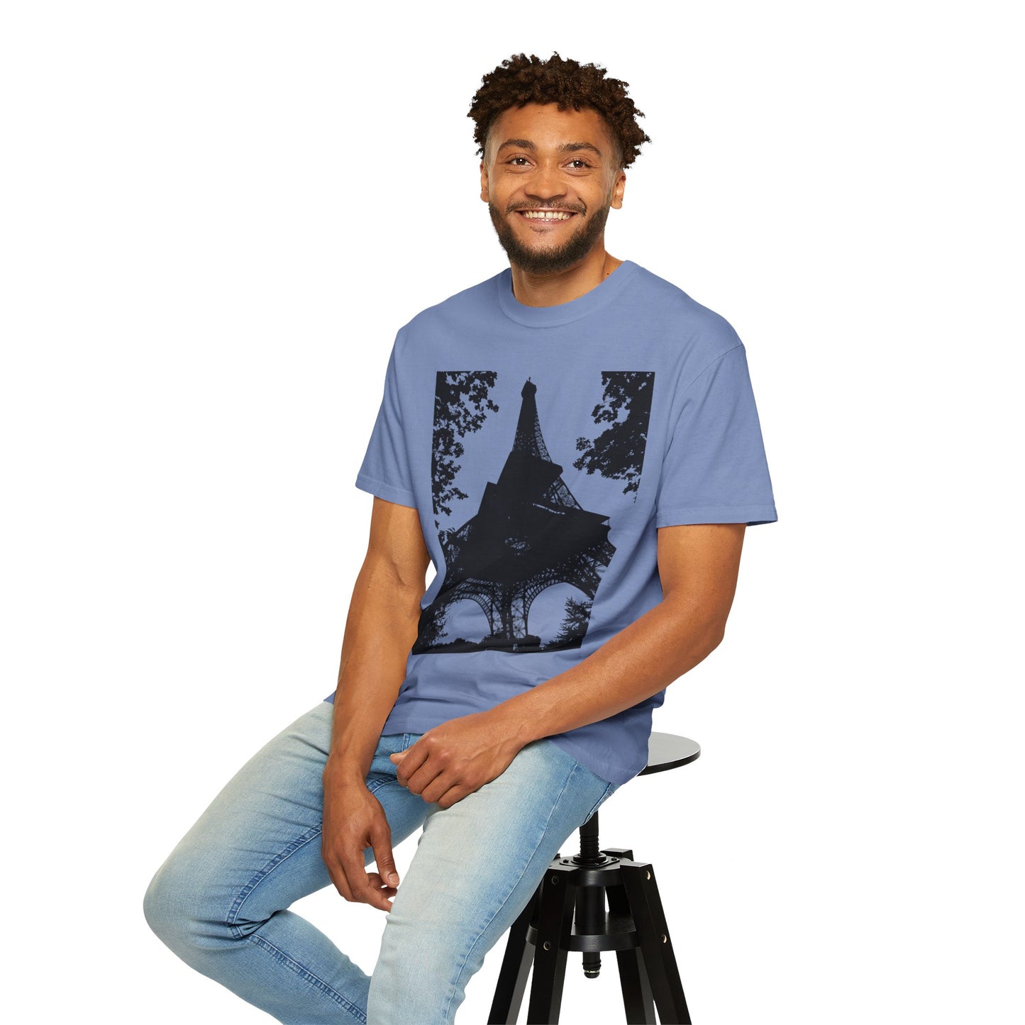 Eiffel Tower Unisex Garment-Dyed T-shirt