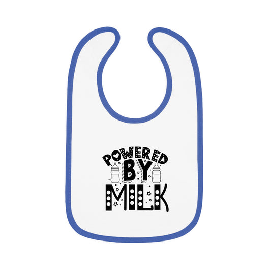 Powered By Milk Baby Contrast Trim Jersey Bib