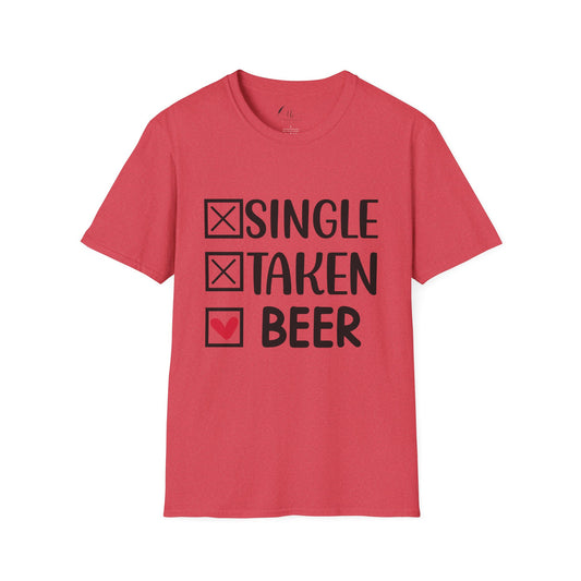 Single Taken Beer Unisex Softstyle T-Shirt