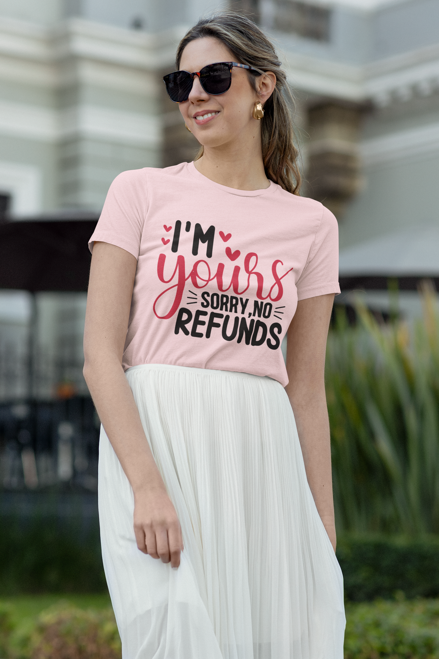 I'm Yours Sorry No Refunds Women's Midweight Cotton Tee