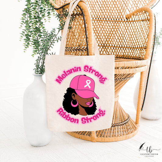 Melanin Strong Cotton Canvas Tote Bag