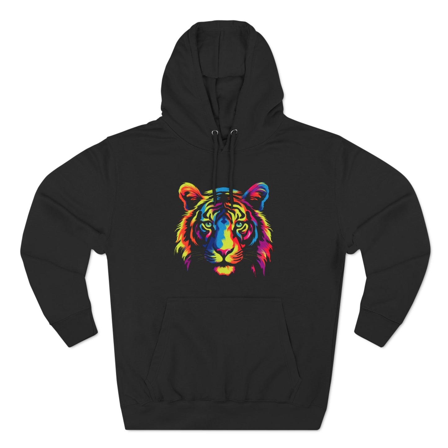 Unisex Tiger Three-Panel Fleece Hoodie