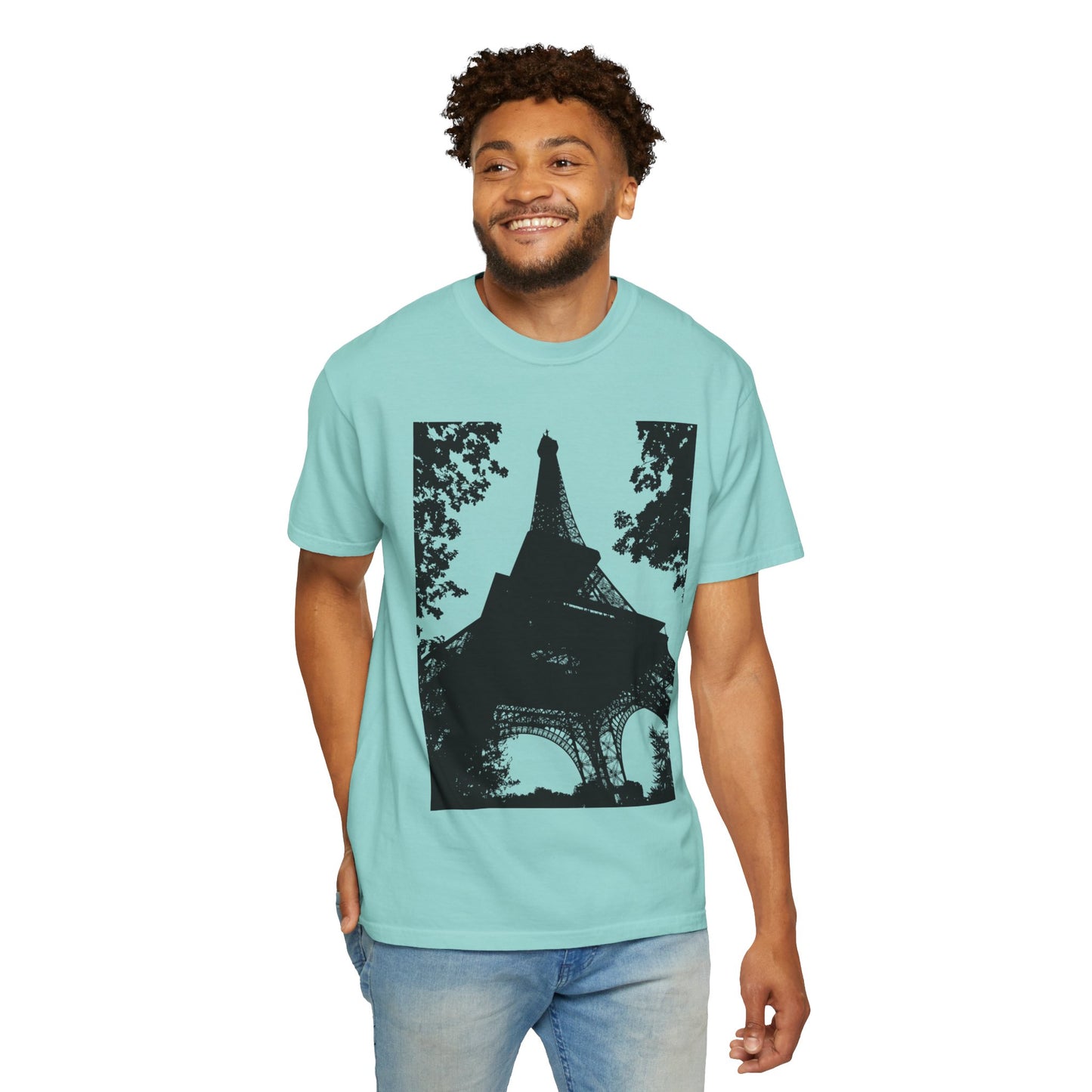 Eiffel Tower Unisex Garment-Dyed T-shirt