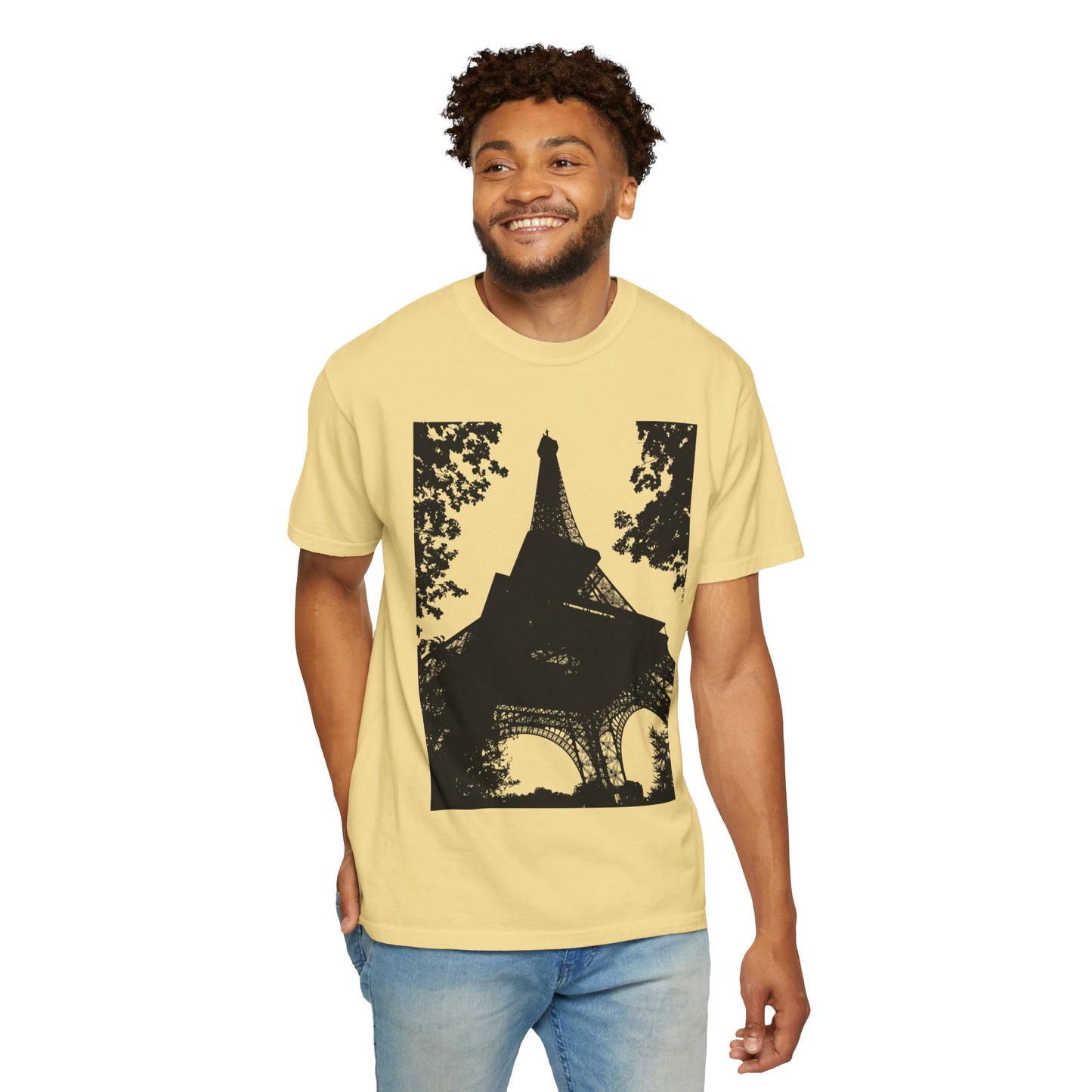 Eiffel Tower Unisex Garment-Dyed T-shirt