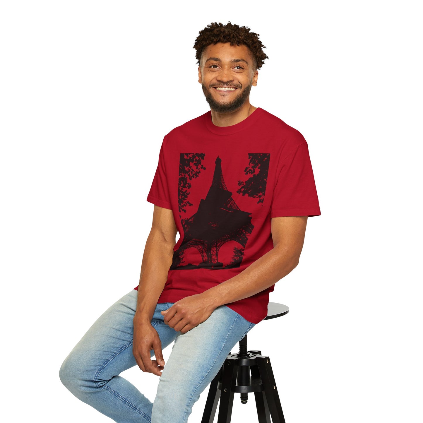 Eiffel Tower Unisex Garment-Dyed T-shirt
