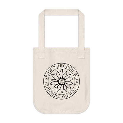 Grow Through What You Go Through Organic Canvas Tote Bag