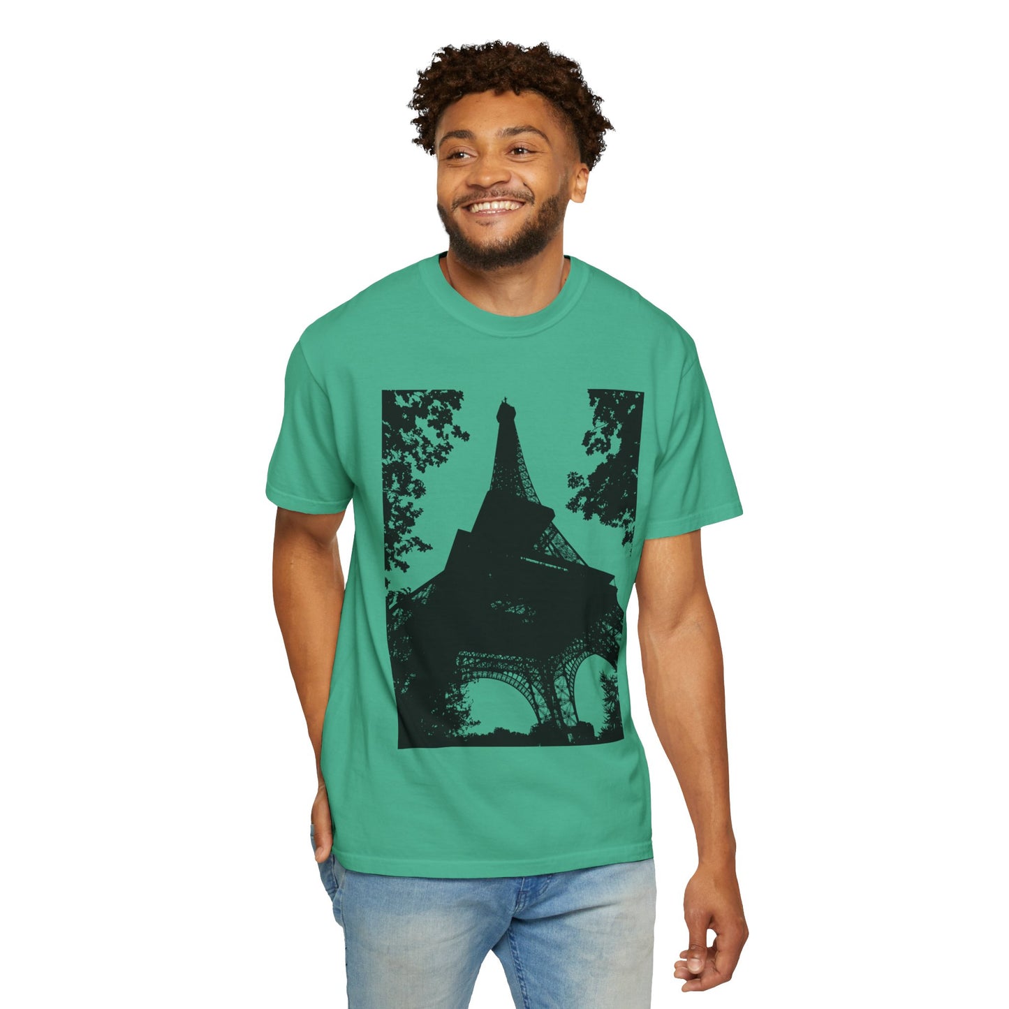 Eiffel Tower Unisex Garment-Dyed T-shirt