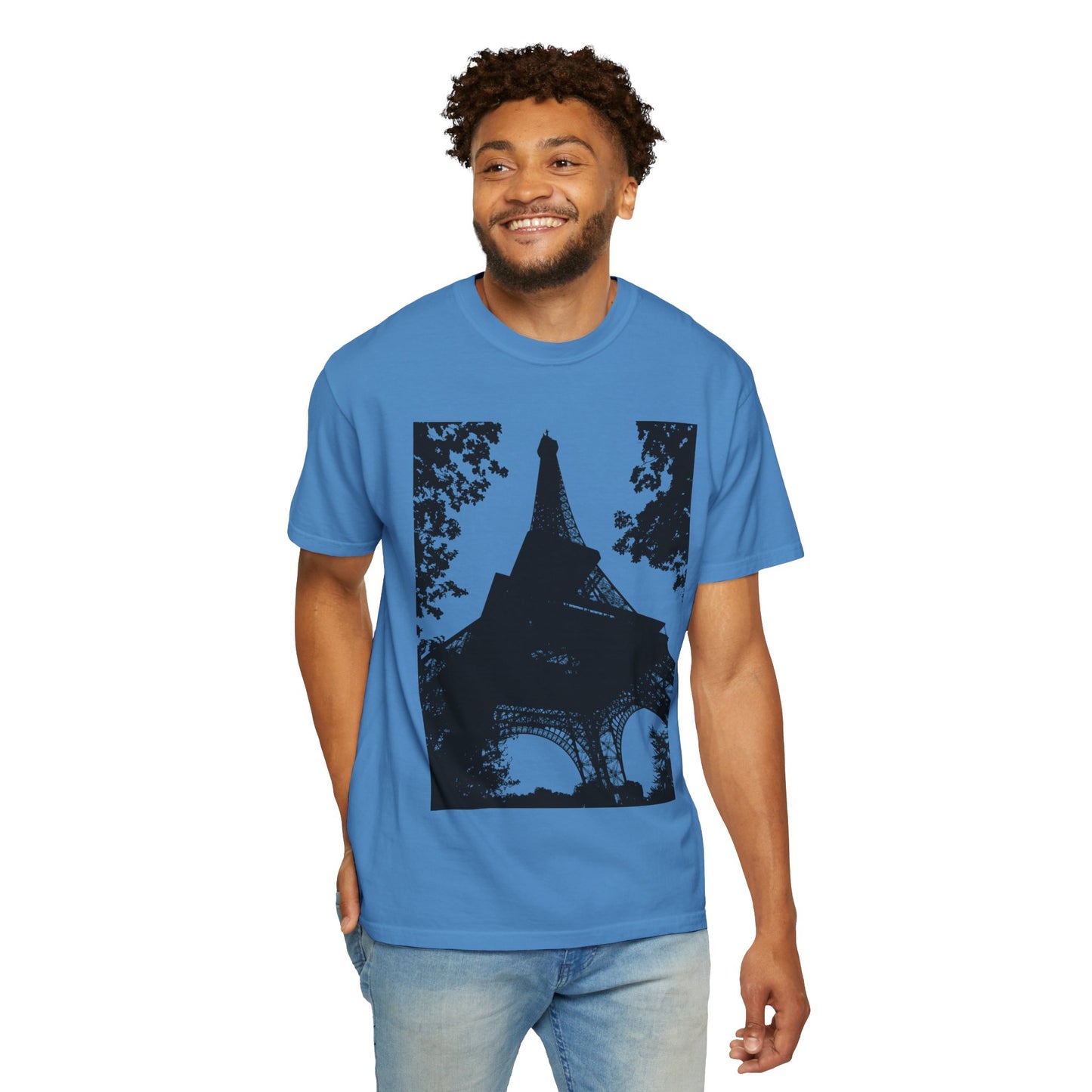 Eiffel Tower Unisex Garment-Dyed T-shirt
