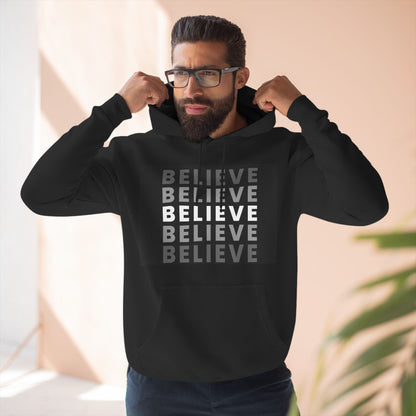 Believe Men's Three-Panel Fleece Hoodie