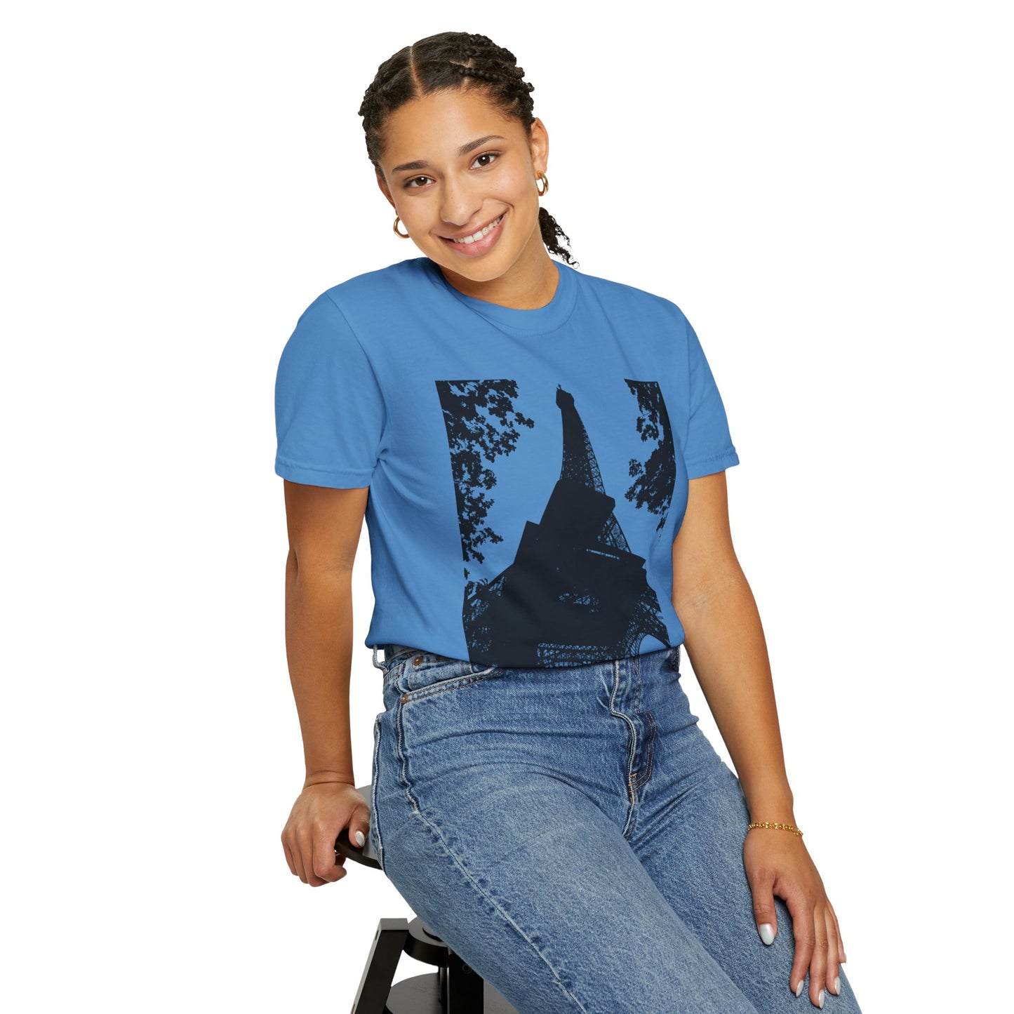 Eiffel Tower Unisex Garment-Dyed T-shirt