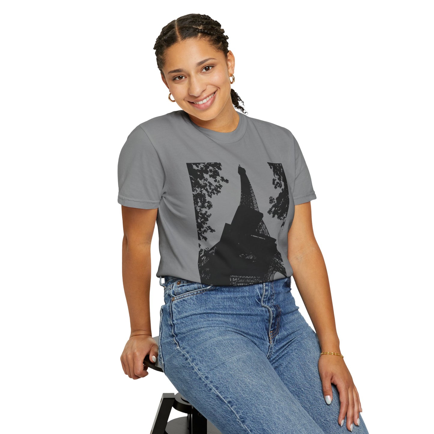 Eiffel Tower Unisex Garment-Dyed T-shirt
