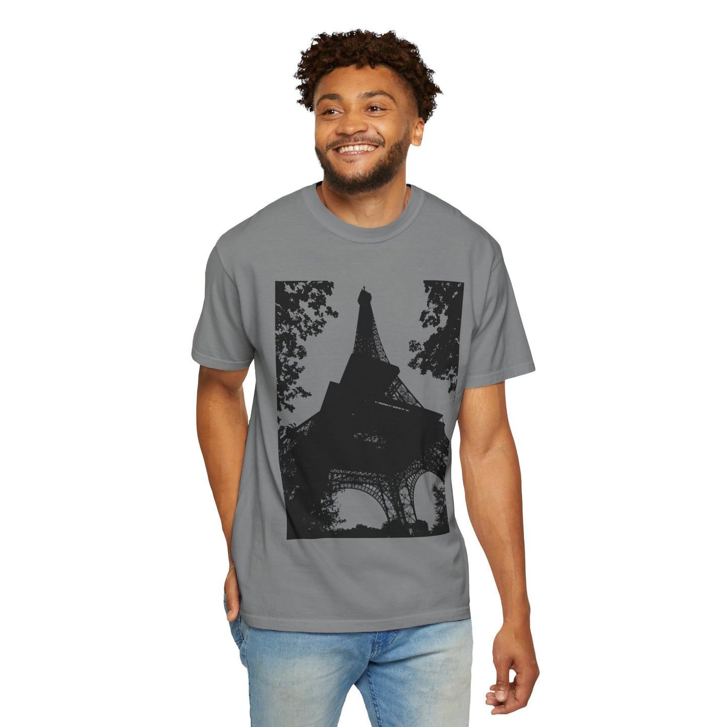 Eiffel Tower Unisex Garment-Dyed T-shirt