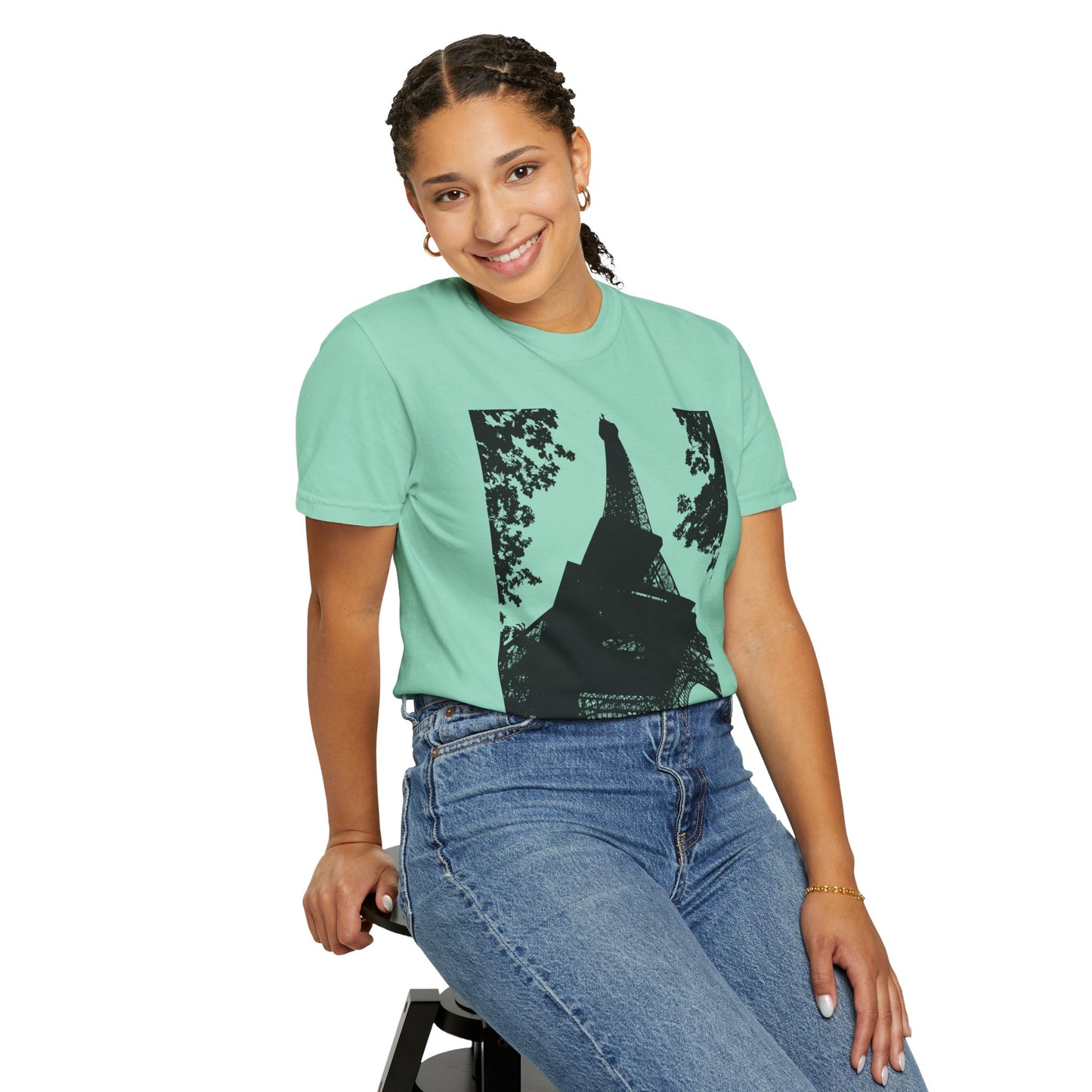 Eiffel Tower Unisex Garment-Dyed T-shirt