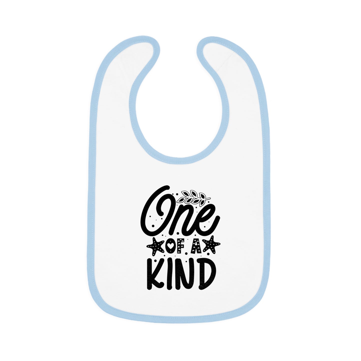 One Of a Kind Baby Contrast Trim Jersey Bib