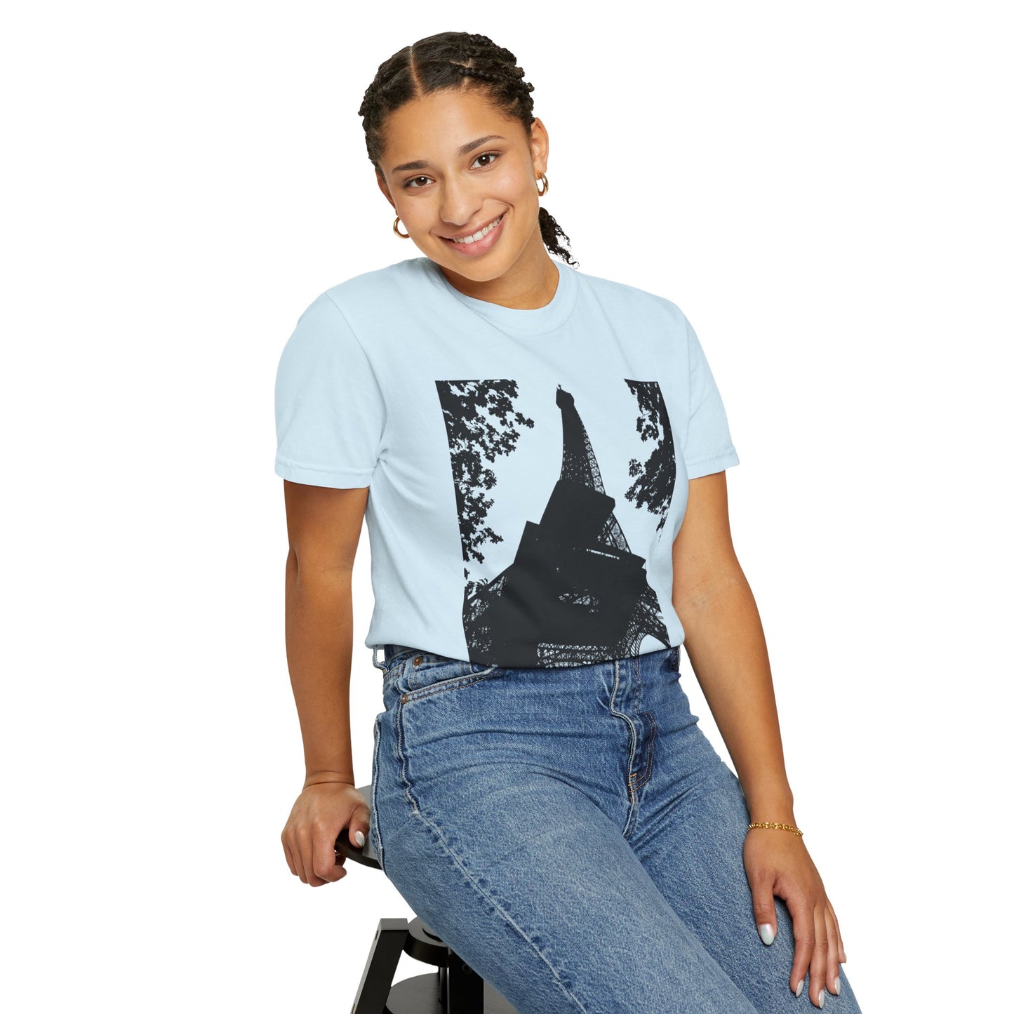 Eiffel Tower Unisex Garment-Dyed T-shirt