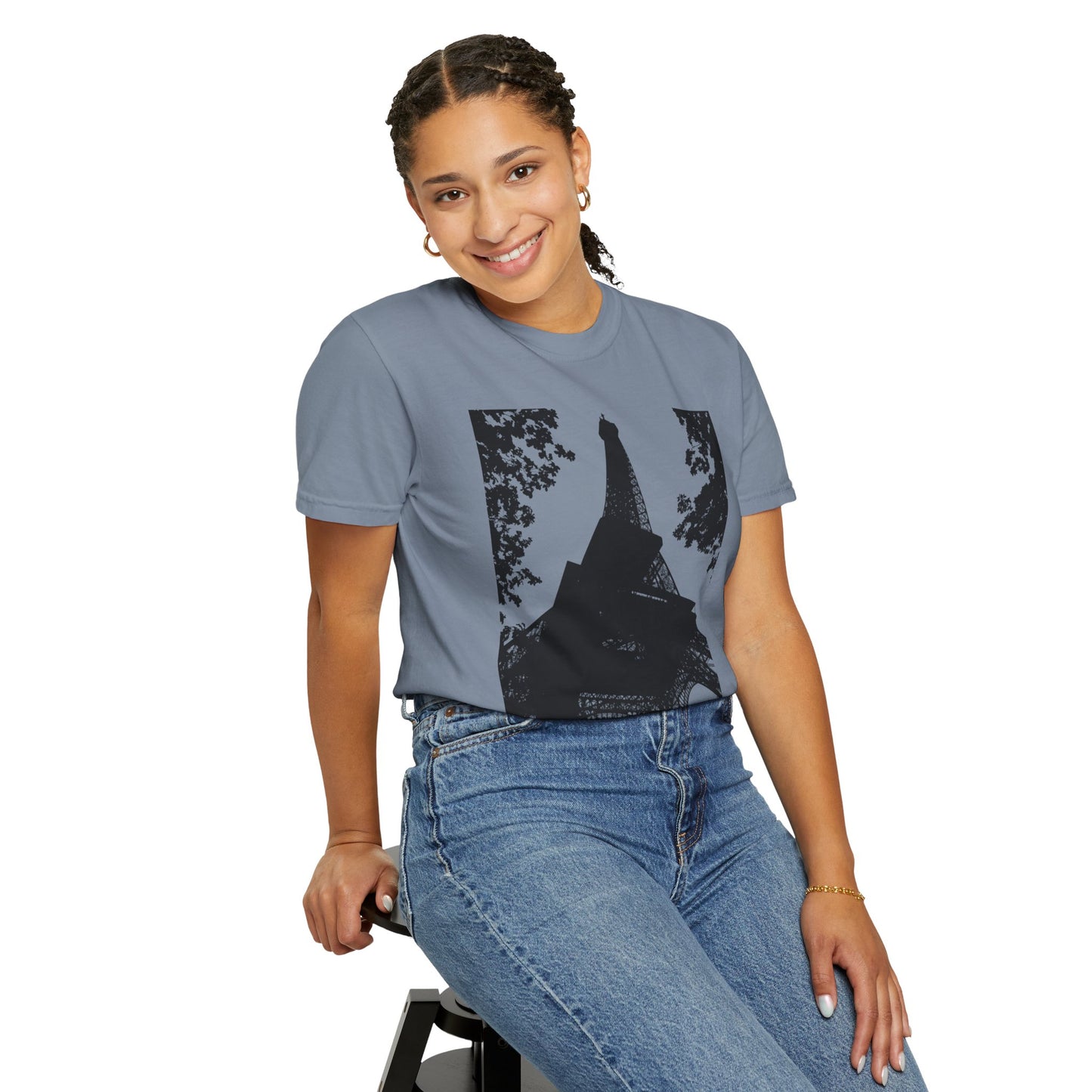 Eiffel Tower Unisex Garment-Dyed T-shirt
